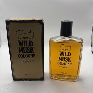 Vintage Coty Wild Musk Cologne 6 Oz With Box